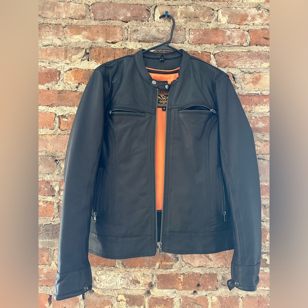 Genuine leather jacket.